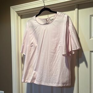 Light Pink Short Sleeve Blouse